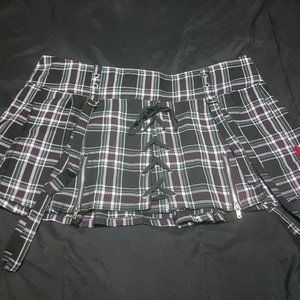 TRIPP NYC Hot Topic Plaid Mini Skirt with Suspenders